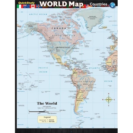 Barcharts Publishing BarCharts Publishing 9781423231172 World Map - Countries Guide 9781423231172